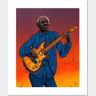 Old Blues Man Posters and Art